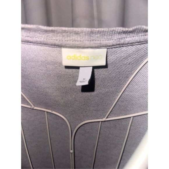 Nice Adidas Crewneck LONG SLEEVE PULLOVER  sweater Womens Size medium grey Good - Picture 8 of 8